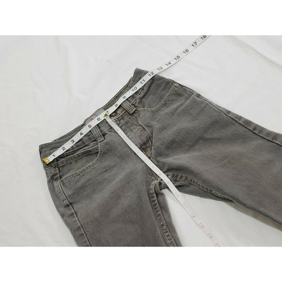 Swiss Cross Size 10 Girls Solid Gray Med Wash Denim Low Rise Skinny Leg Jeans - Picture 6 of 7
